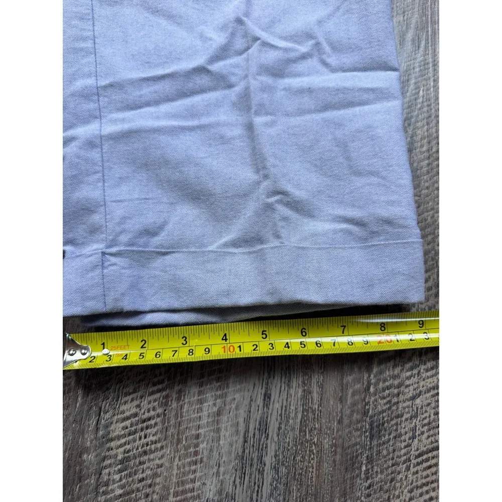 Polo Ralph Lauren Mens 38x30 Light Blue Oxford Pleated Cuffed Cotton Trousers